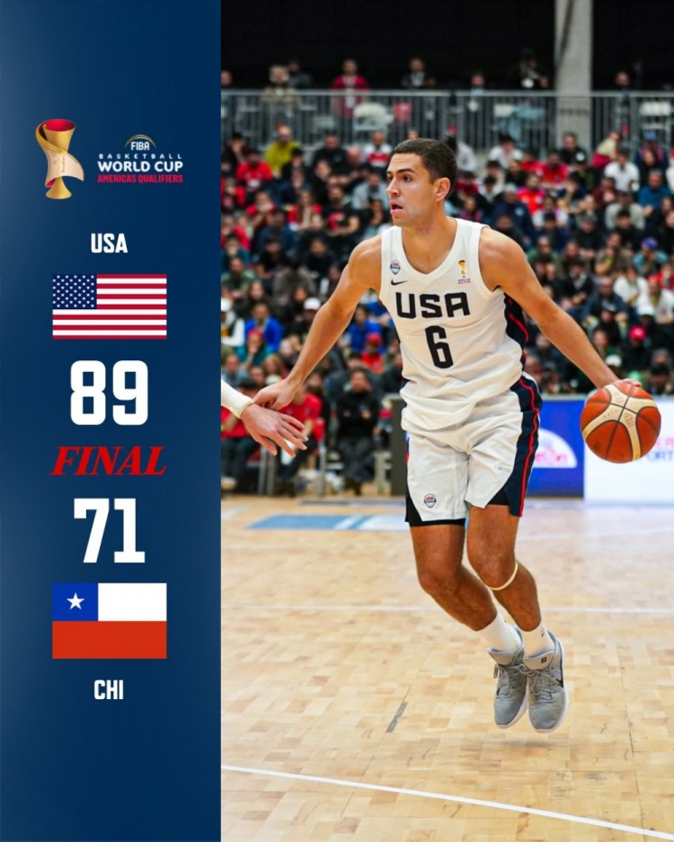 世预赛美国89-71智利 湖人旧将斯威德19分8板 奥兰多·罗宾逊15分